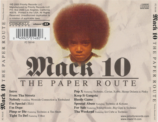 Mack 10 "The Paper Route" (CD)-CDs-UnDigable Digs