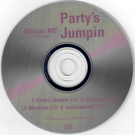 Maniac MC "Party's Jumpin" (CD Maxi-Single)-CDs-UnDigable Digs