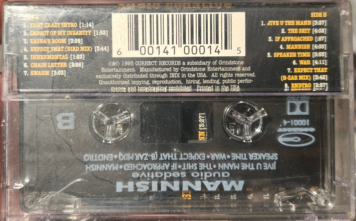 Mannish "Audio Sedative"-Cassette Tapes-UnDigable Digs