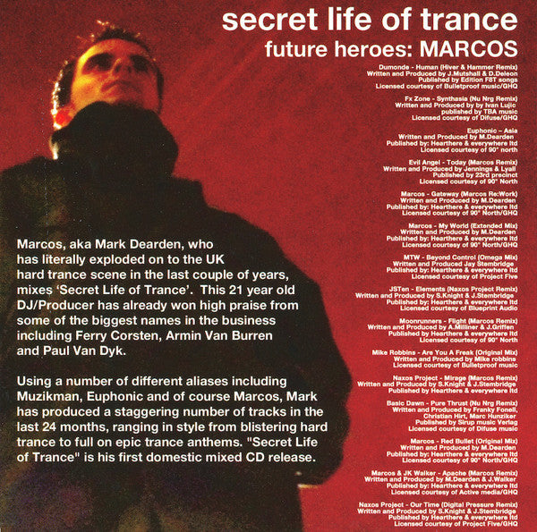 Marcos "Secret Life Of Trance - Future Heroes: Marcos" (CD)-CDs-UnDigable Digs