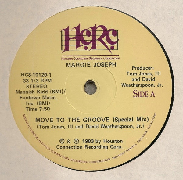 Margie Joseph "Move To The Groove" (12" Single)-Vinyl Records-UnDigable Digs