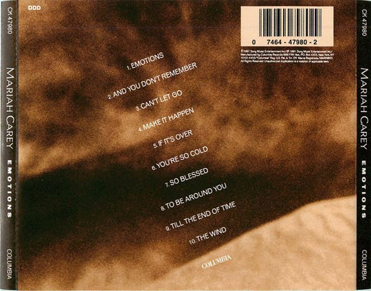 Mariah Carey "Emotions" (CD)-CDs-UnDigable Digs