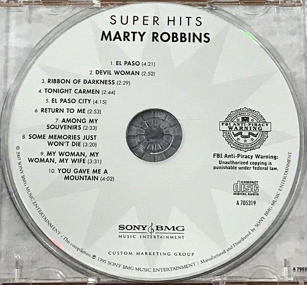 Marty Robbins "Super Hits" (CD)-CDs-UnDigable Digs