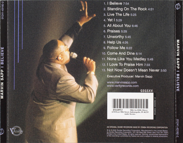Marvin Sapp "I Believe" (CD)-CDs-UnDigable Digs