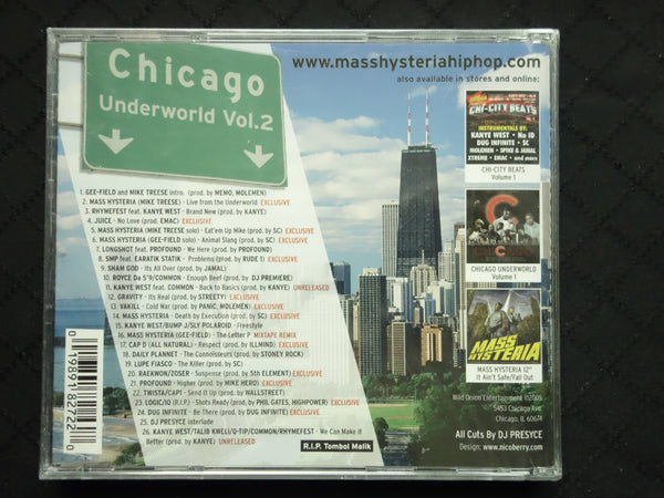 Mass Hysteria Presents: Chicago Underworld Vol. 2 (CD)-CDs-UnDigable Digs