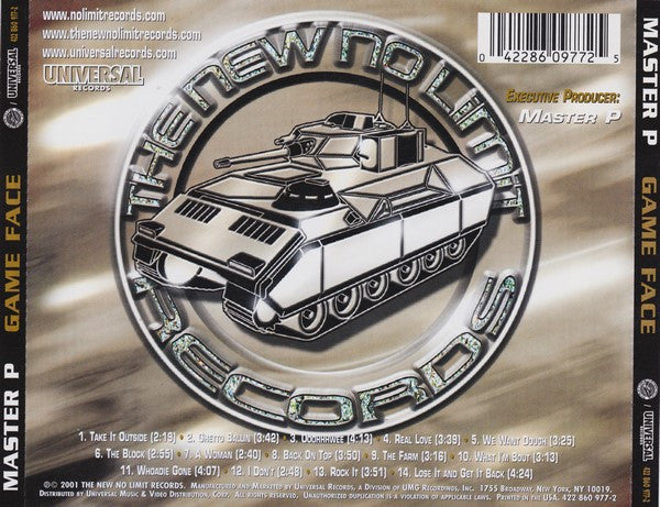 Master P "Game Face" (CD)-CDs-UnDigable Digs