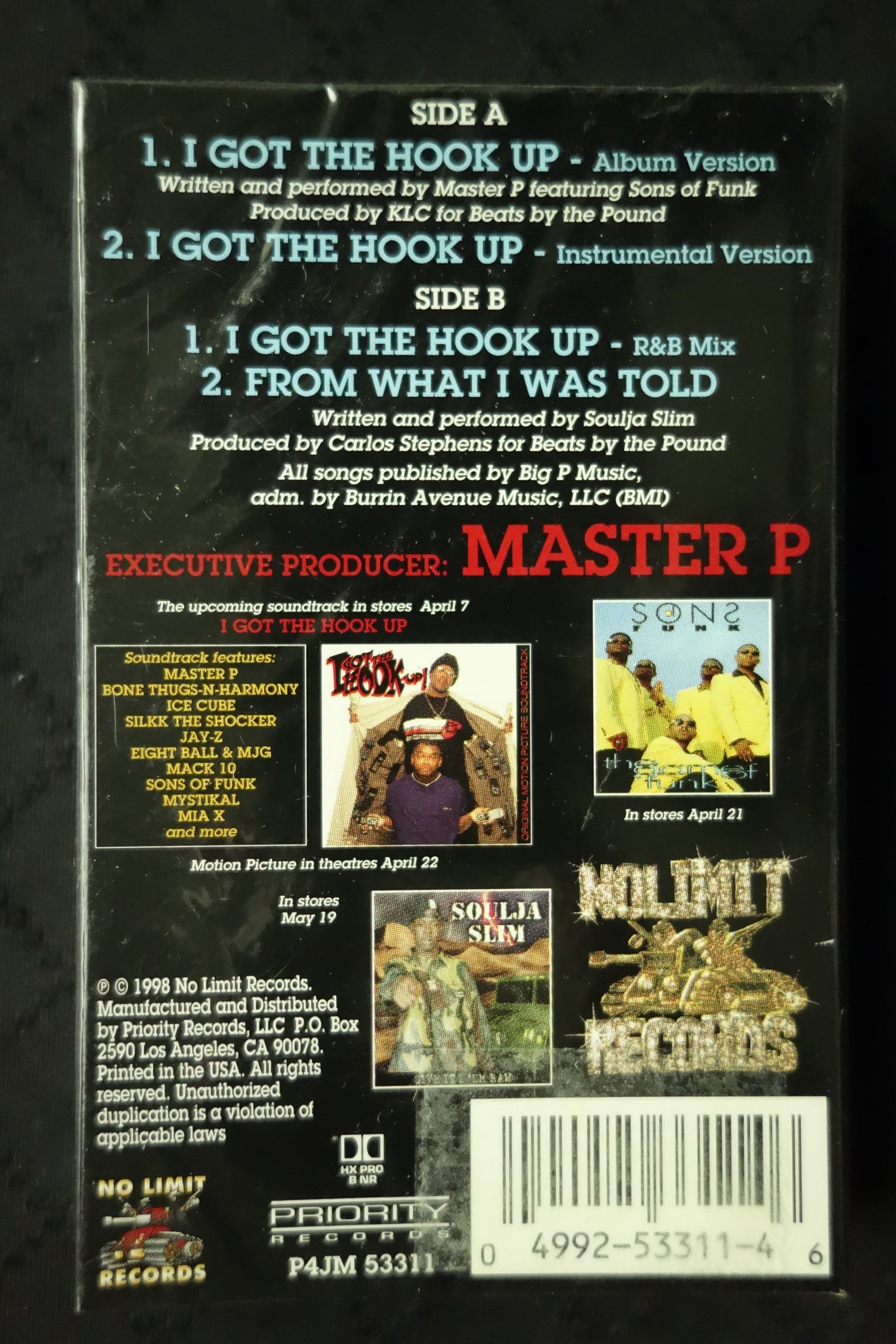Master P "I Got The Hook Up" (Single)-Cassette Tapes-UnDigable Digs