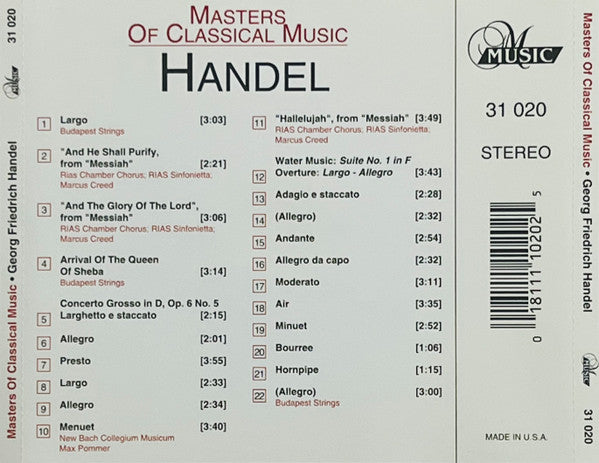Masters Of Classical Music, Vol. 10: Handel (CD)-CDs-UnDigable Digs