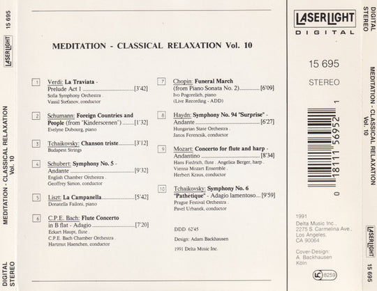 Meditation - Classical Relaxation Vol. 10 (CD)-CDs-UnDigable Digs