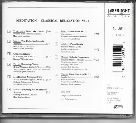 Meditation - Classical Relaxation Vol. 6 (CD)-CDs-UnDigable Digs