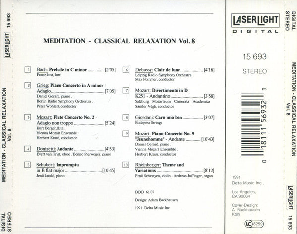 Meditation - Classical Relaxation Vol. 8 (CD)-CDs-UnDigable Digs