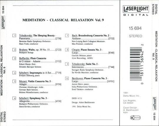 Meditation - Classical Relaxation Vol. 9 (CD)-CDs-UnDigable Digs