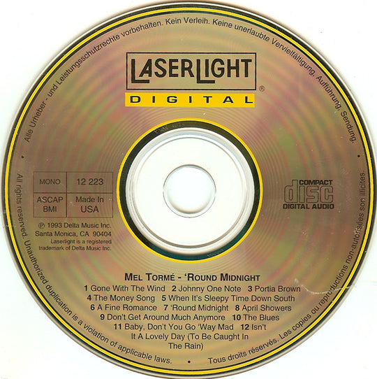 Mel Torme "Round Midnight" (CD)-CDs-UnDigable Digs
