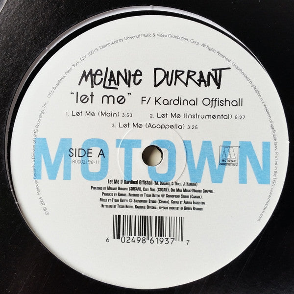 Melanie Durrant F/ Kardinal Offishall "Let Me" (12" Single)-Vinyl Records-UnDigable Digs