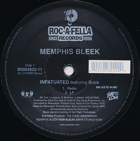 Memphis Bleek "Infatuated" (12" Single)-Vinyl Records-UnDigable Digs