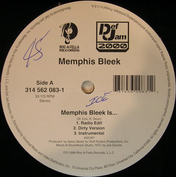 Memphis Bleek "Memphis Bleek Is... / Murda 4 Life" (12" Single)-Vinyl Records-UnDigable Digs
