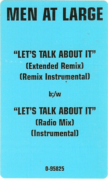 Men At Large "Let's Talk About It" (12" Single)-Vinyl Records-UnDigable Digs