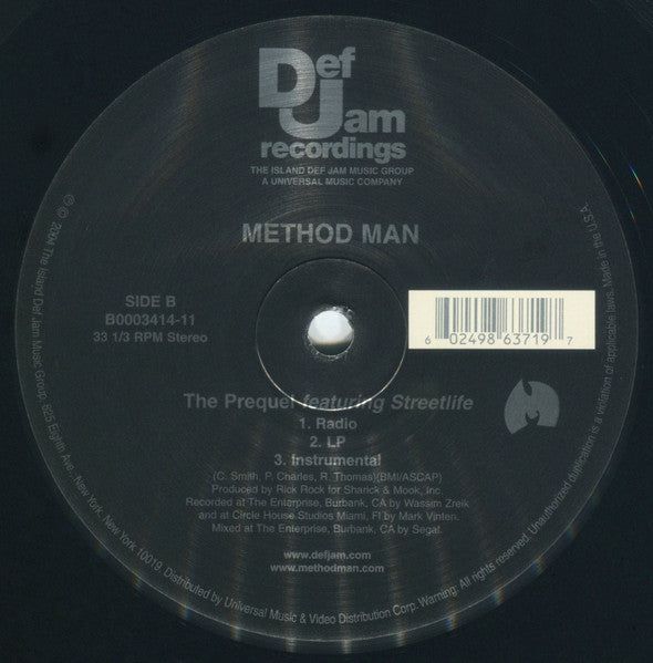 Method Man "The Show / The Prequel" (12" Single)-Vinyl Records-UnDigable Digs