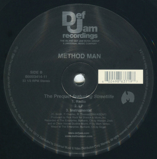 Method Man "The Show / The Prequel" (12" Single)-Vinyl Records-UnDigable Digs