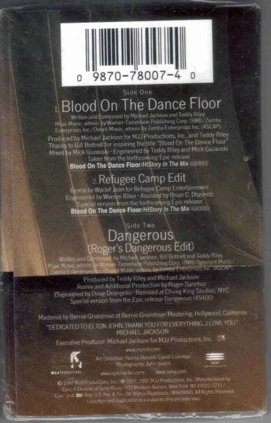 Michael Jackson "Blood On The Dance Floor" (Single)-Cassette Tapes-UnDigable Digs