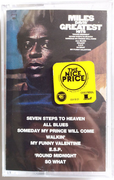 Miles Davis "Miles Davis' Greatest Hits"-Cassette Tapes-UnDigable Digs