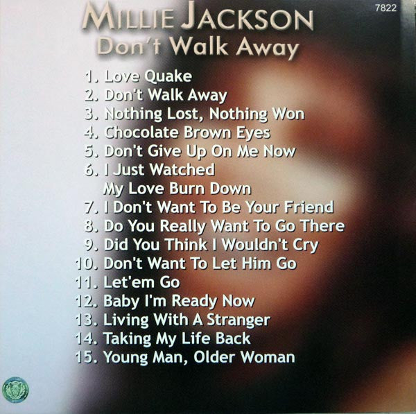 Millie Jackson "Don't Walk Away" (CD)-CDs-UnDigable Digs