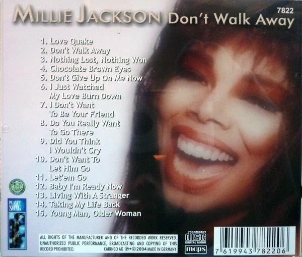 Millie Jackson "Don't Walk Away" (CD)-CDs-UnDigable Digs