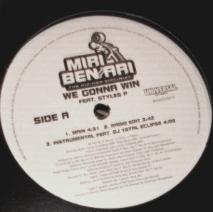 Miri Ben-Ari "We Gonna Win" (12" Single)-Vinyl Records-UnDigable Digs