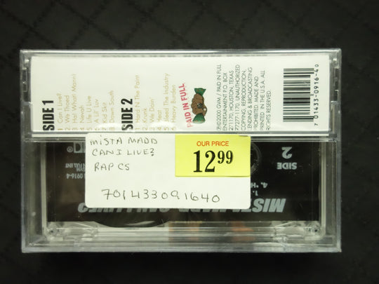 Mista Madd "Can I Live?"-Cassette Tapes-UnDigable Digs