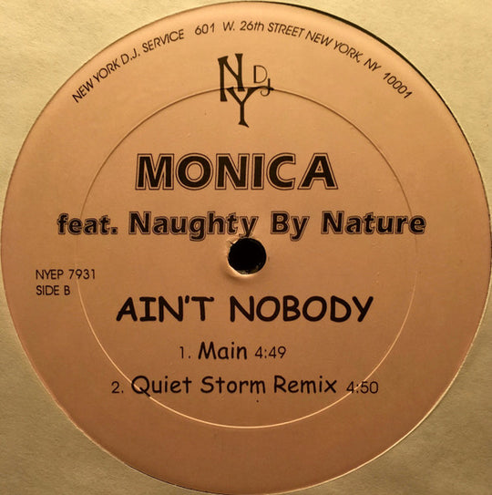 Monica f; Jermaine Dupri "Too Hood / Ain't Nobody" (12" Single)-Vinyl Records-UnDigable Digs