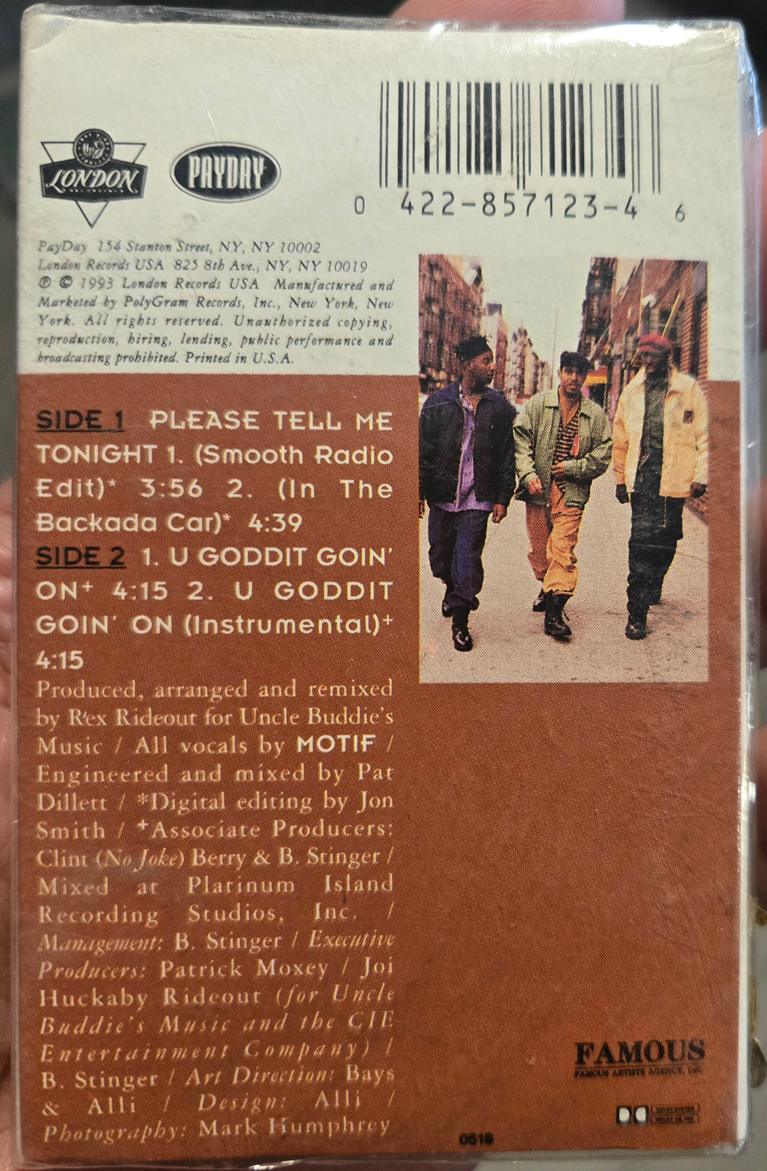 Motif "Please Tell Me Tonight" (Single)-Cassette Tapes-UnDigable Digs