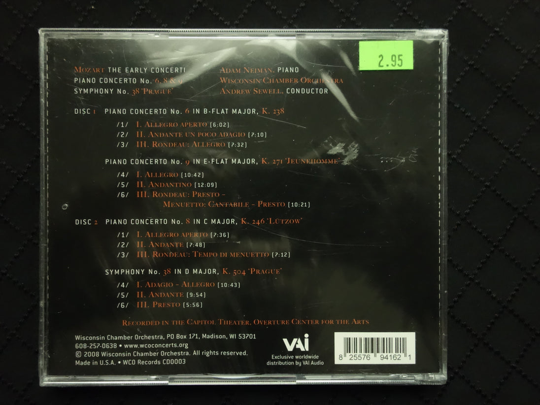 Mozart: The Early Concerti (Piano Concerto No. 6, 8, & 9; Symphony No. 38 'Prague'" (CD)-CDs-UnDigable Digs
