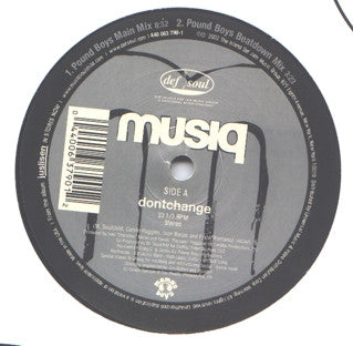 Musiq "Dontchange (The Pound Boys Dance Remixes)" (12" Single)-Vinyl Records-UnDigable Digs
