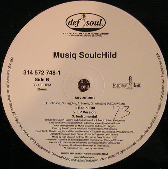 Musiq Soulchild "Girl Next Door" (12" Single)-Vinyl Records-UnDigable Digs