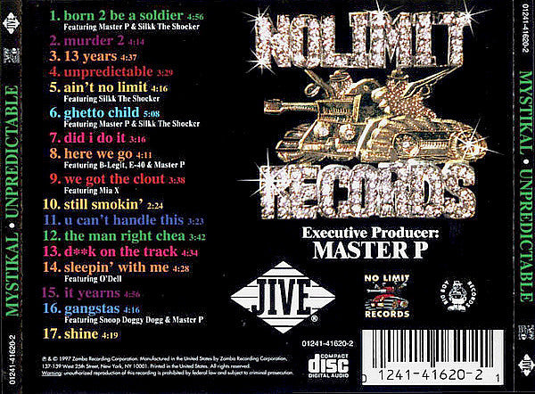 Mystikal "Unpredictable" (CD) (RE)-CDs-UnDigable Digs