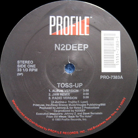 N2DEEP "Toss-Up / Do Tha Crew" (12" Single)-Vinyl Records-UnDigable Digs