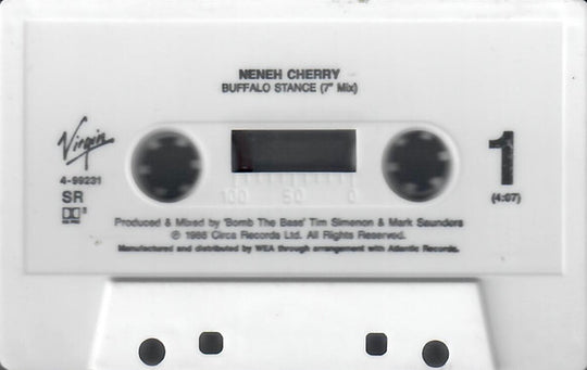 Neneh Cherry "Buffalo Stance" (Single)-Cassette Tapes-UnDigable Digs