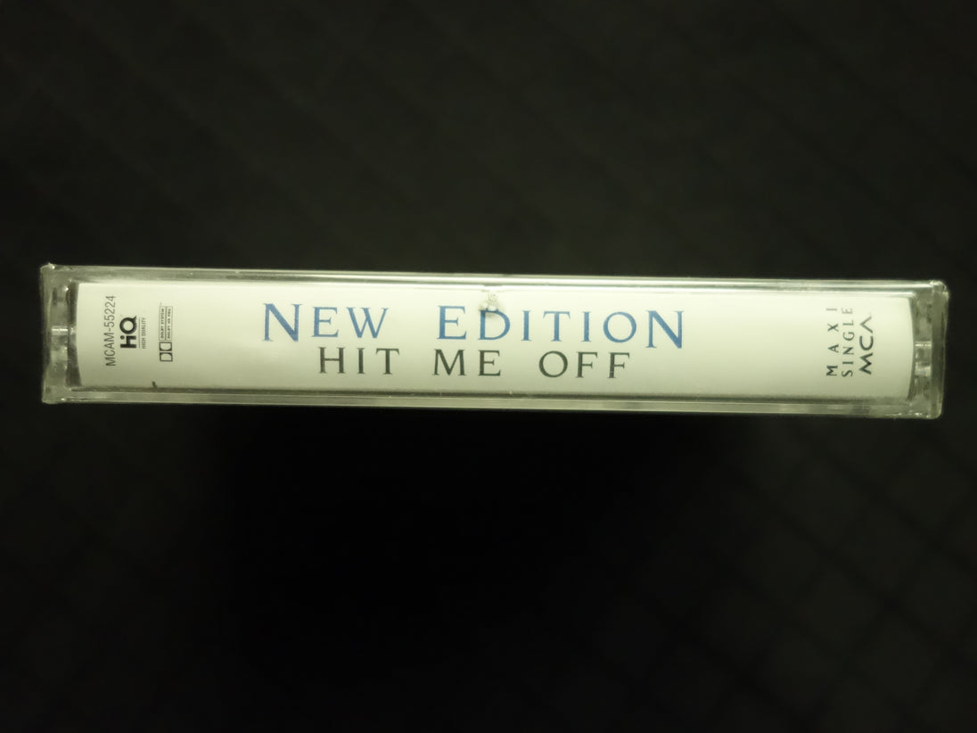 New Edition "Hit Me Off" (Maxi-Single)-Cassette Tapes-UnDigable Digs