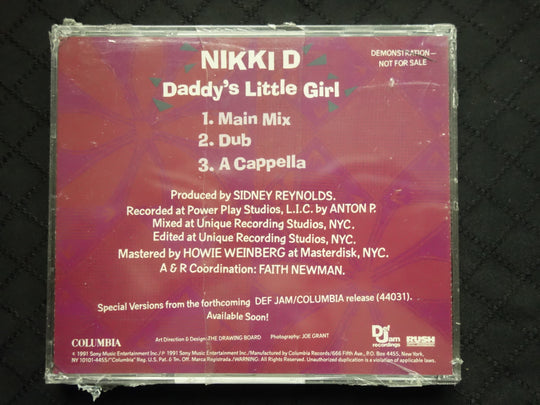 Nikki D "Daddy's Little Girl" (Promo Single) (CD)-CDs-UnDigable Digs