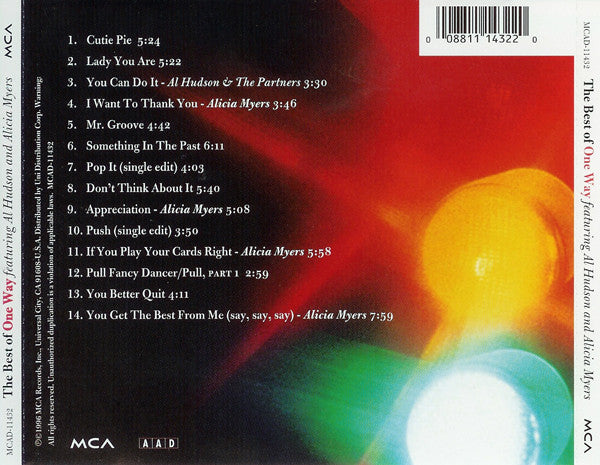 One Way Featuring Al Hudson & Alicia Myers "The Best Of One Way" (CD)-CDs-UnDigable Digs