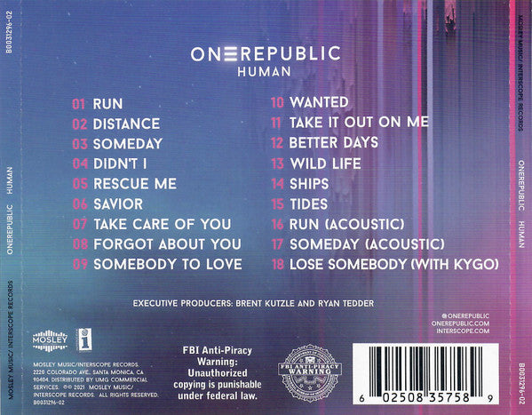OneRepublic "Human" (CD)-CDs-UnDigable Digs