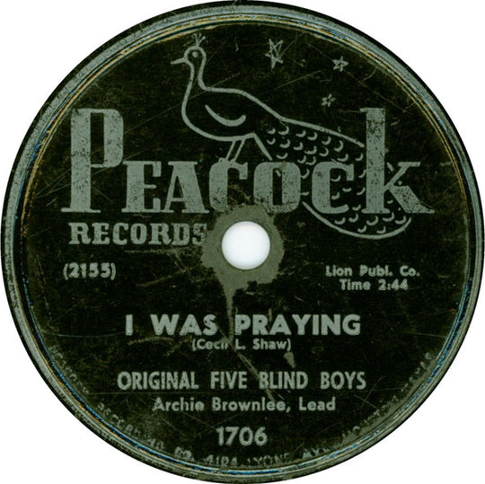 Original Five Blind Boys "I Was Praying / Will Jesus Be Waiting For Me"-Cassette Tapes-UnDigable Digs