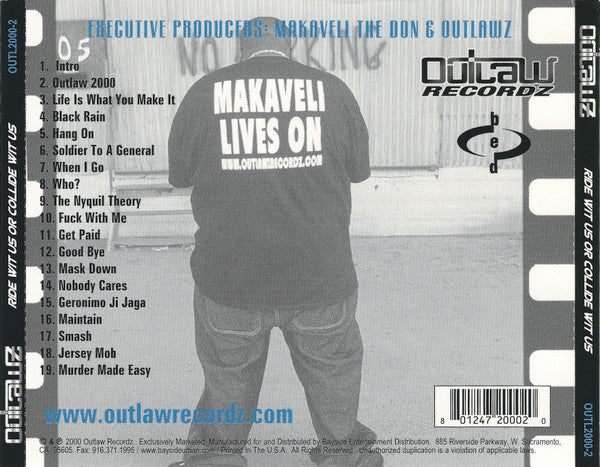 Outlawz "Ride Wit Us Or Collide Wit Us" (CD)-CDs-UnDigable Digs