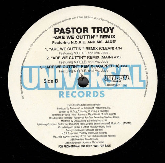 Pastor Troy "You Can't Pimp Me" (12" Single)-Vinyl Records-UnDigable Digs