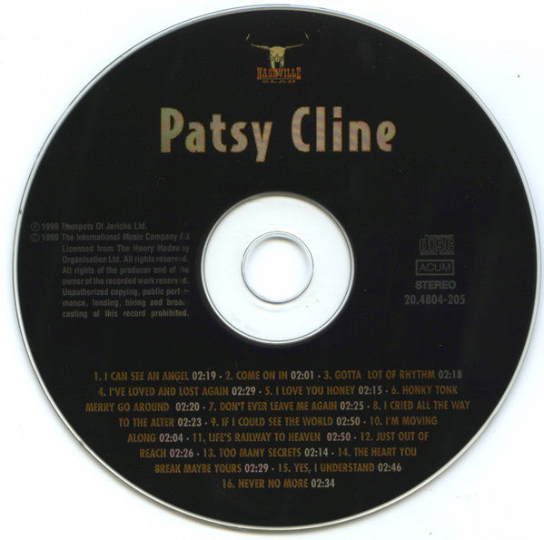 Patsy Cline "I Can See An Angel" (CD)-CDs-UnDigable Digs