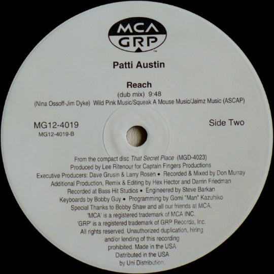 Patti Austin "Reach" (12" Single)-Vinyl Records-UnDigable Digs