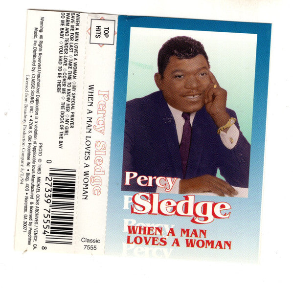 Percy Sledge "Greatest Hits - When A Man Loves A Woman"-Cassette Tapes-UnDigable Digs