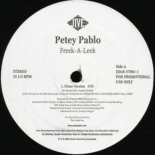 Petey Pablo "Freek-A-Leek" (12" Single)-Vinyl Records-UnDigable Digs