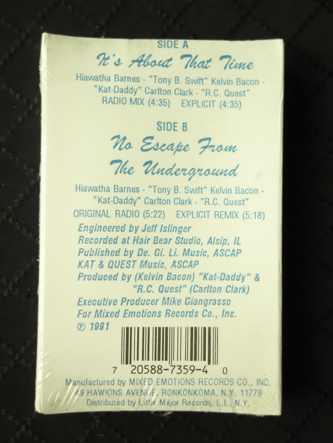 Pleasure And The M.O.B. "It's About That Time / No Escape From The Underground" (Single)-Cassette Tapes-UnDigable Digs