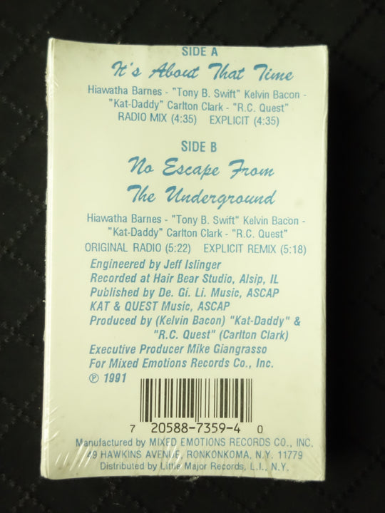 Pleasure And The M.O.B. "It's About That Time / No Escape From The Underground" (Single)-Cassette Tapes-UnDigable Digs
